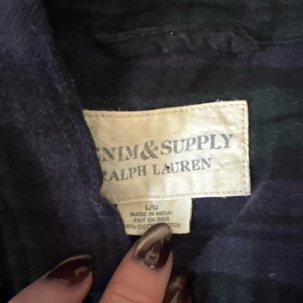 Denim & Supply Ralph Lauren Plaid Flannel Shirt grunge Mens M Womens Oversized - Picture 4 of 4